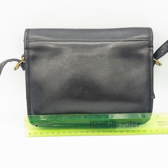 Vintage Coach Saddle Pouch Small | Style 9590 | Black with Brass Hardware |